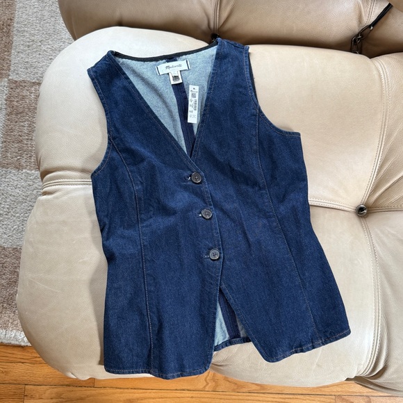 Madwell | Denim Cutaway Vest - Picture 2 of 4